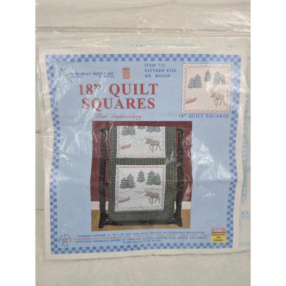 Vintage Jack Dempsey Quilt Square 6 Squares 18